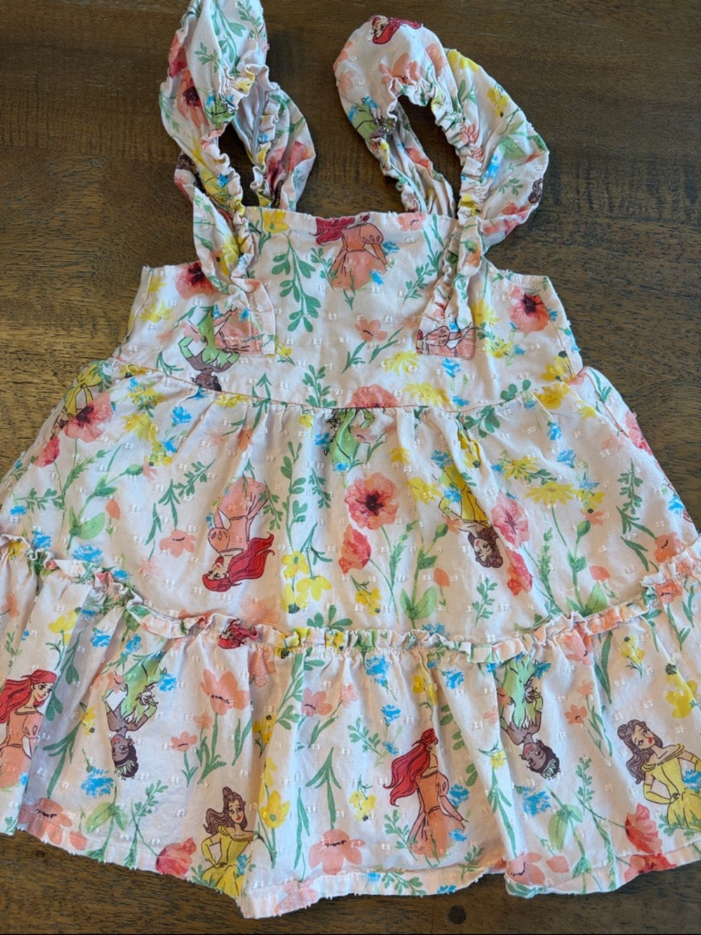 Disney Princess Tiana, Ariel & Belle Light Pink Girls Dress - 2T